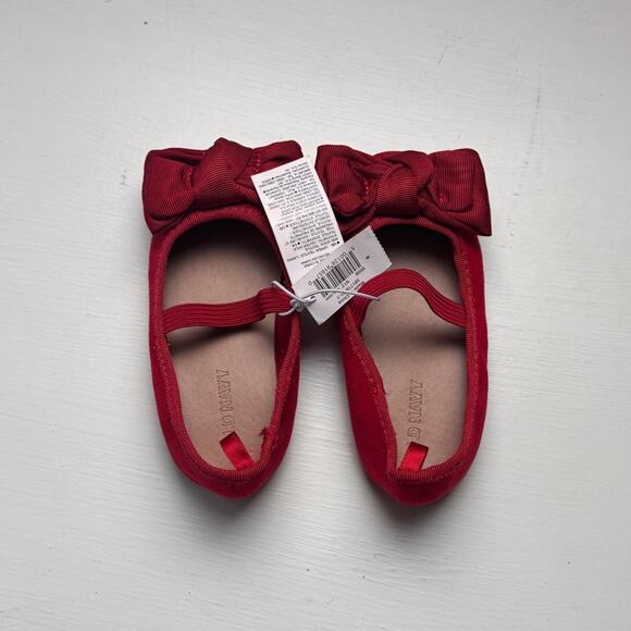 Old Navy Red  Bow Mary Jane  Kids Ballet Flats Sz 6 NWT - Picture 5 of 7